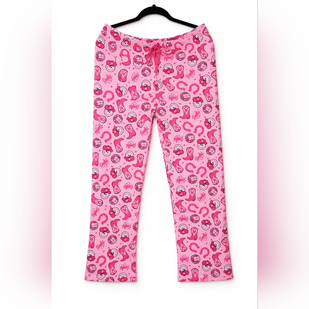Womans Pink Patterned Pajama Pants - Cozy Sleepwear